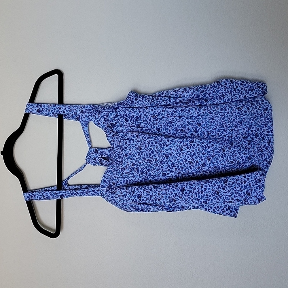 Old Navy Square Neck Strappy Back XL Cottage Blue Floral Tank